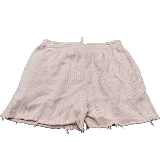 SER.O.YA Size Large Pink Drawstring Raw Hem Sweat Shorts Cotton NWT - Picture 2 of 7